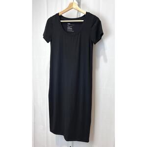 STORQ Size 1 US XS Maternity Postpartum T Shirt Dress Short Sleeve Stretch Black